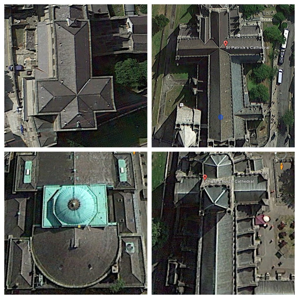 Satellite view of Dublin’s Cathedrals